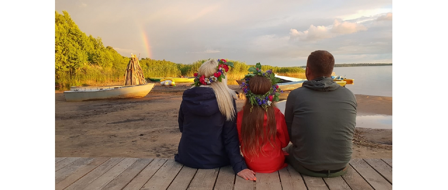 Kempings pie Usmas ezera