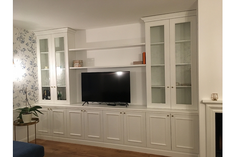 Living room furniture painted white