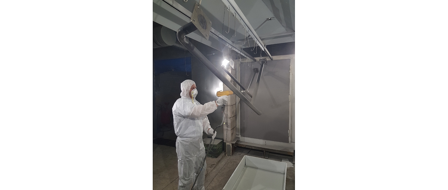 Metal powder painting