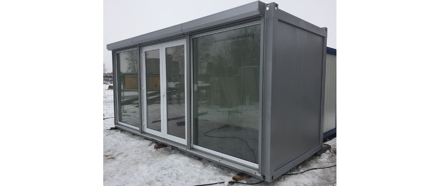 Open Office with PVC roller shutter