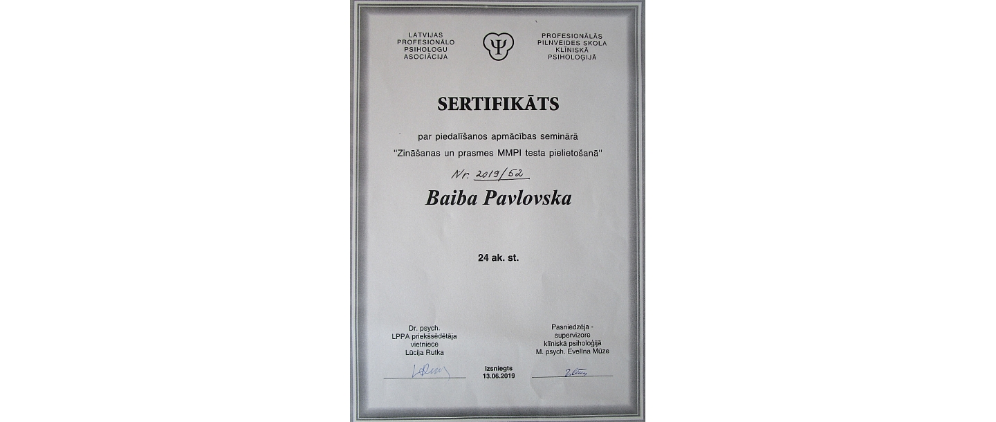 Pavlovskas Baibas psihologa privātprakse