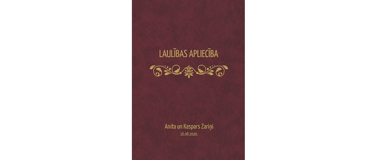 Personalizēta laulības apliecība