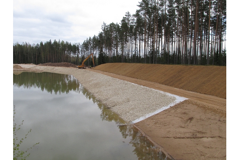 Строительство берегов водохранилища МТЭ