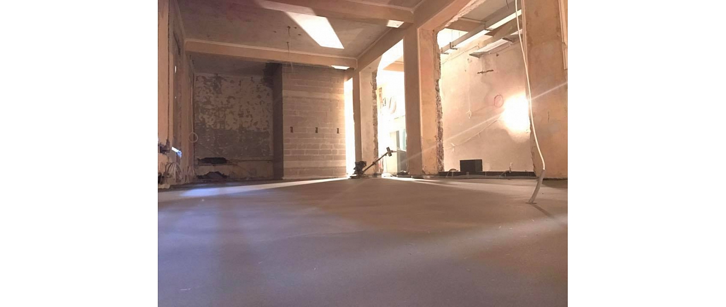 Creating floors at the level of the concrete floor