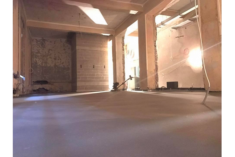 Creating floors at the level of the concrete floor