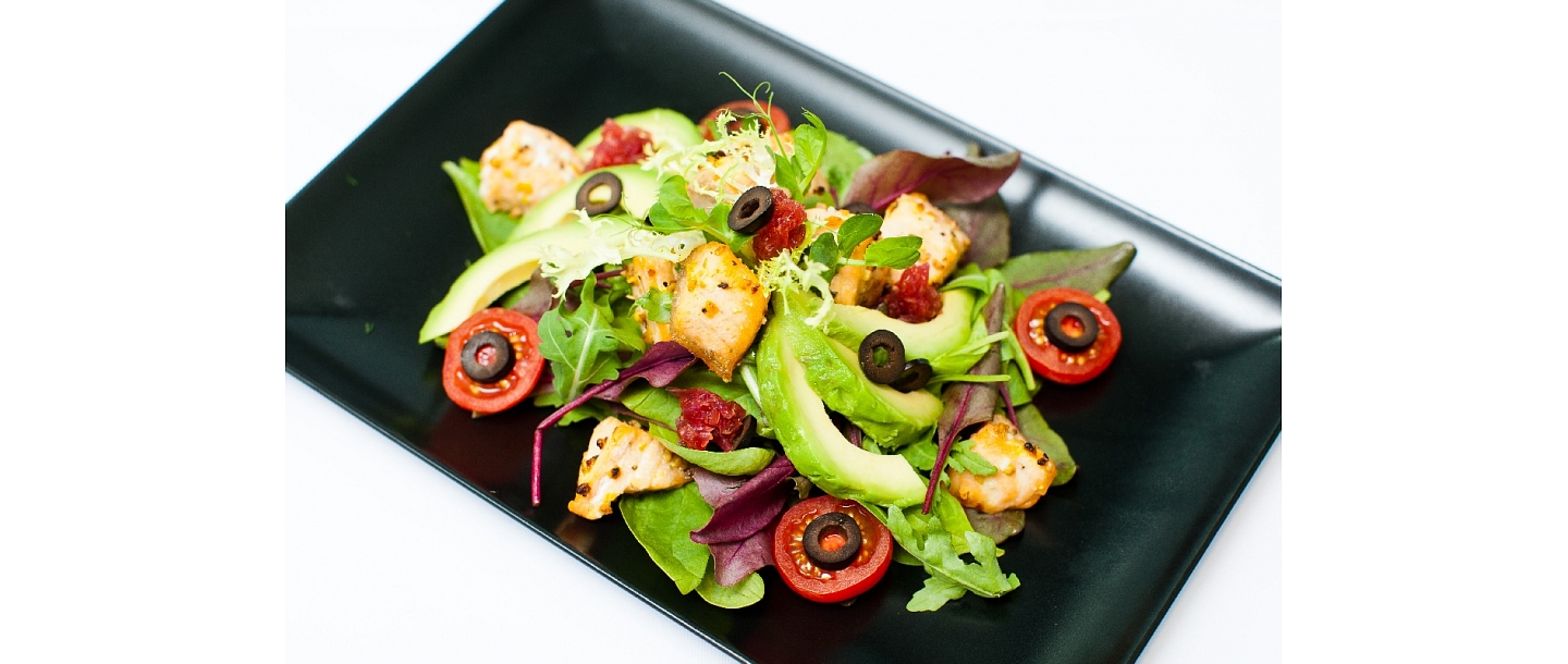 Salmon avocado salad