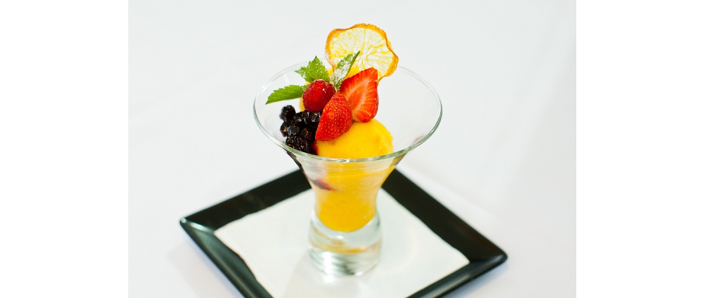 Passion fruit sorbet