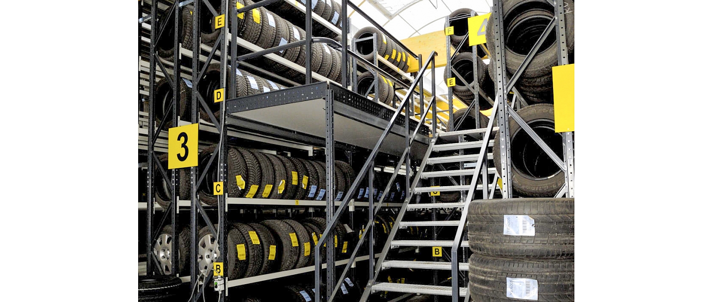 Multi-storey shelves