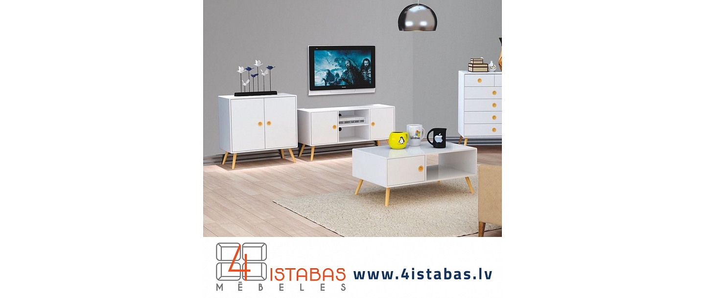 white dressers, style furniture, living room furniture, furniture online store Latvia Riga Sabile Baldone