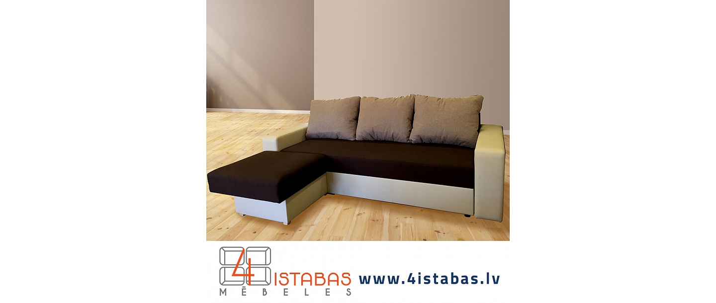 Выдвижной угловой диван, универсальный уголок, мебель интернет магазин Латвия Рига мебель онлайн