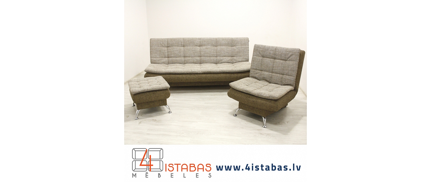 Cheap sofa with chair and ottoman, furniture online store Latvia Riga furniture online