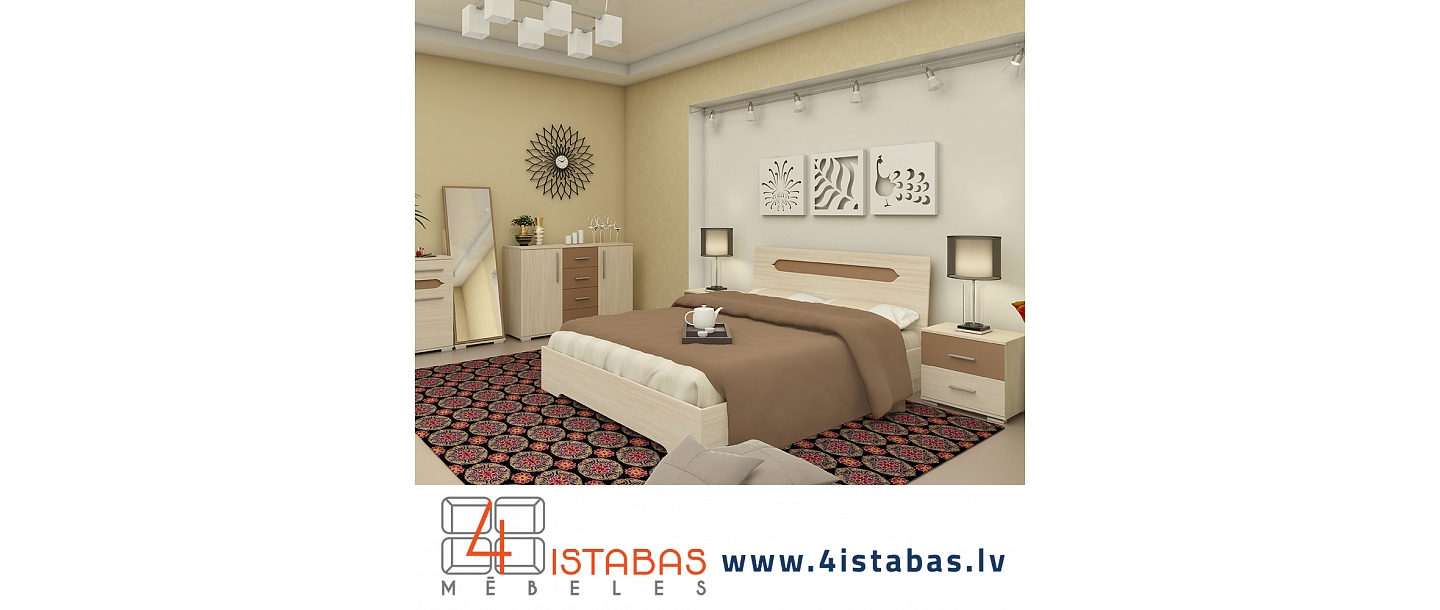 modern bedroom, beds, night tables, chest of drawers, furniture online store Latvia Riga furniture online