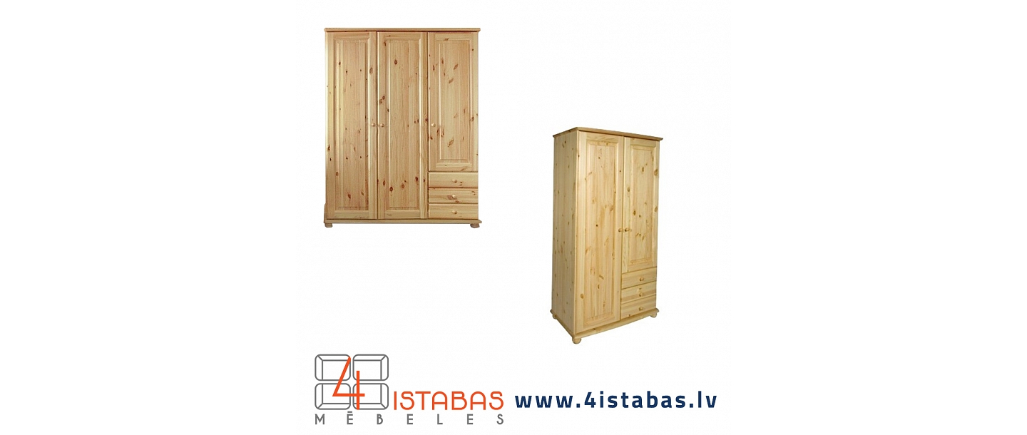 Solid wood cabinet, wooden cabinet with drawers, furniture online store Latvia Riga furniture online