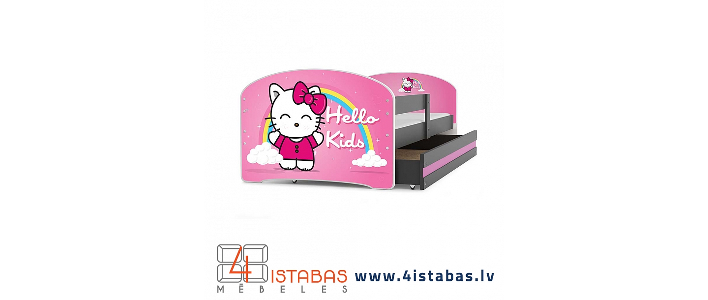Детская кровать с ящиком для белья, недорогие детские кровати, интернет-магазин мебели Латвия Цесисская мебель онлайн