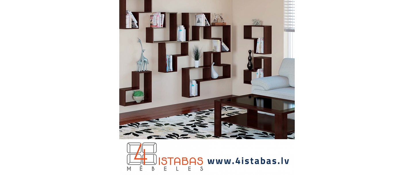 Wall shelves, bookshelf, online furniture store Latvia Cēsis furniture online