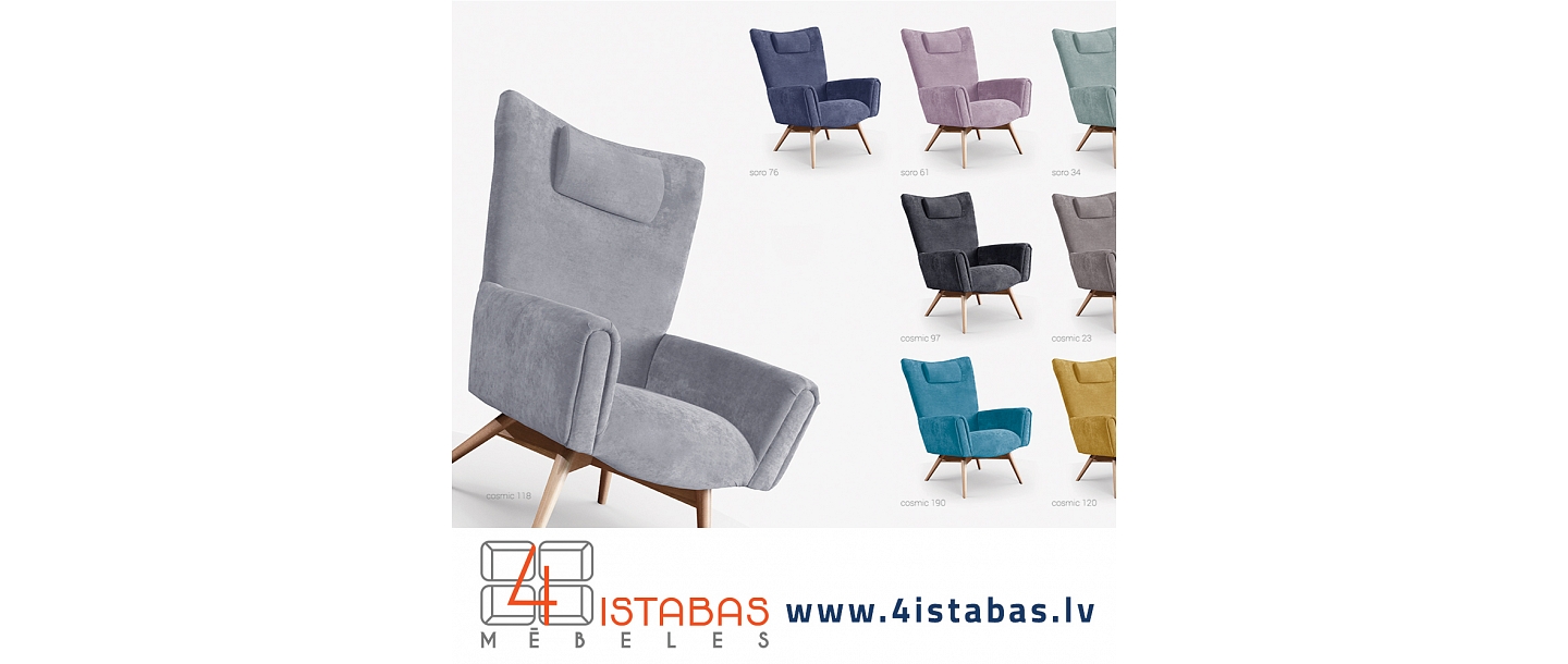 Modern club chair, colorful lounge chairs, online furniture store Latvia Cēsis furniture online