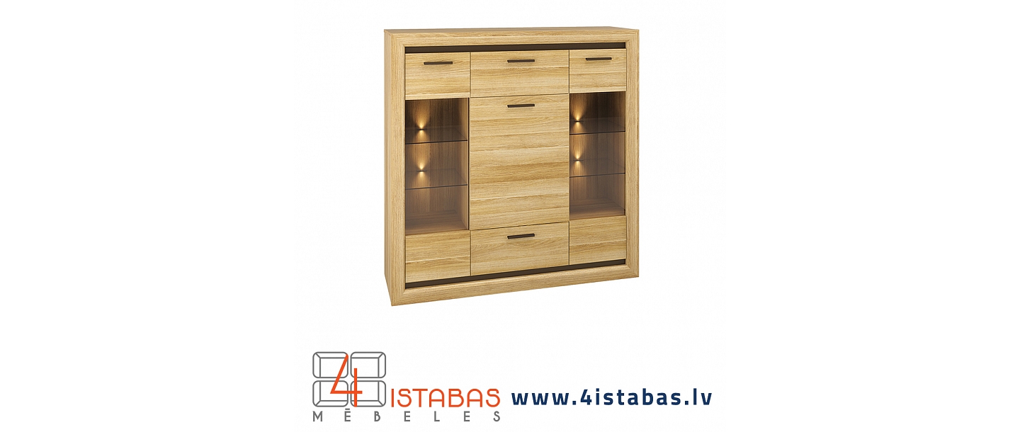 Showcases with lighting, showcase for the living room, online furniture store Latvia Cēsis furniture online