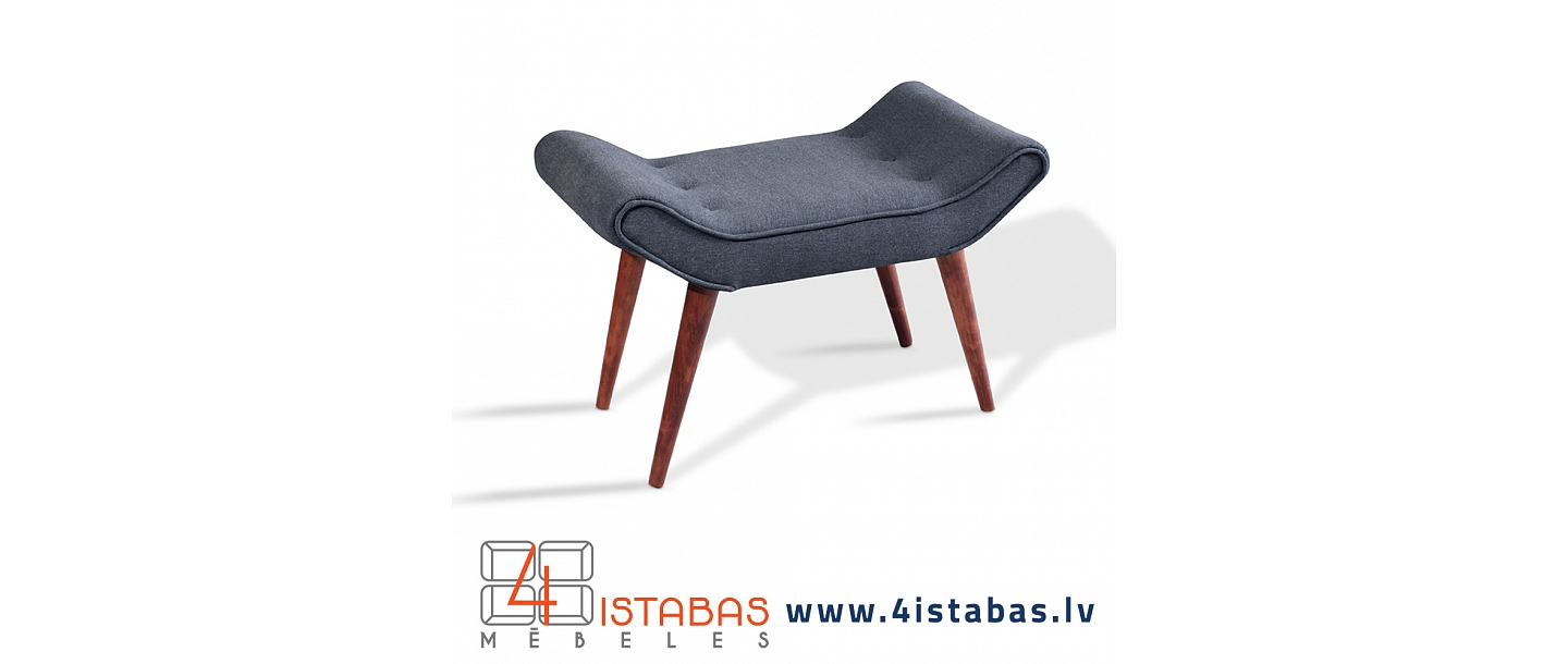 Fabric poufs on wooden legs, a bench in the corridor, online furniture store Latvia Cēsis furniture online