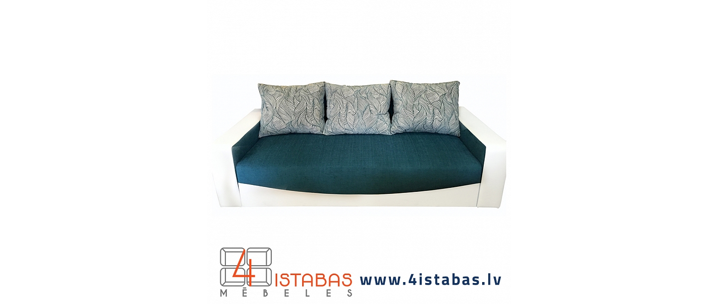 Pull-out sofa bed with soft pillows, furniture online store Latvia Valmiera Vidzeme furniture online