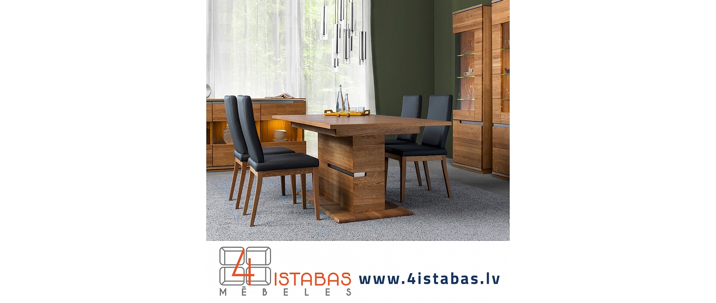 Dining room furniture, a large table, comfortable dining chairs, furniture online store Latvia Valmiera Vidzeme furniture online