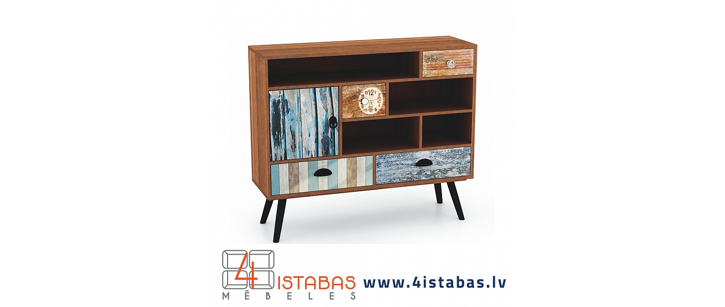 Stylish chest of drawers in retro style, furniture online store Latvia Valmiera Vidzeme furniture online