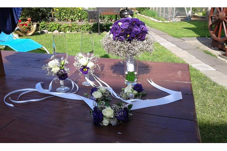 Organization of events, attributes, flower trade, floristry