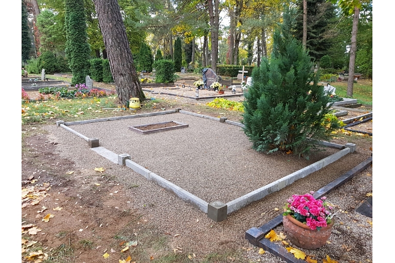 Grave improvement. Priekule funeral home