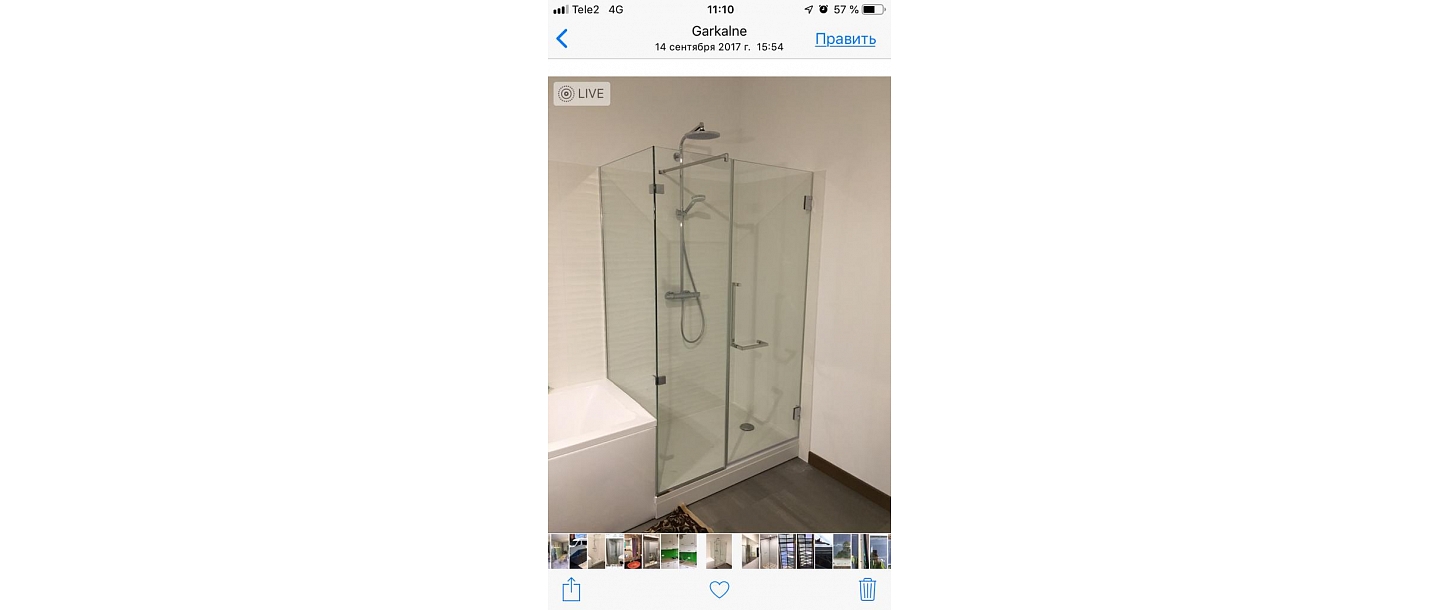 Glass shower cubicles