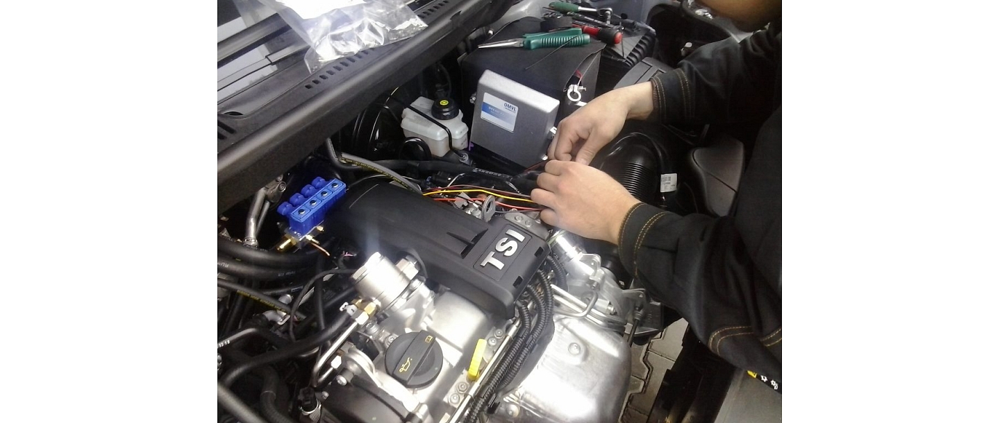 Car gas installation