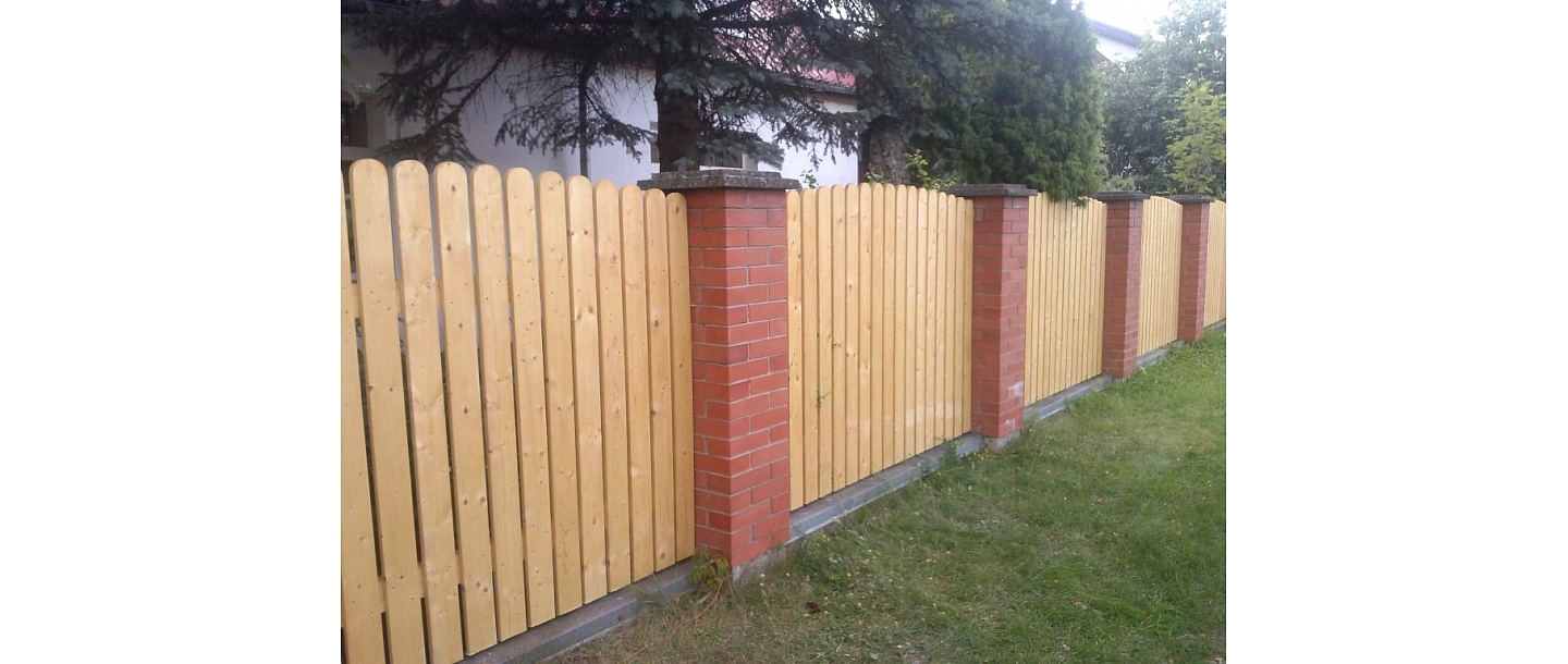 Wooden sections with rounded ends