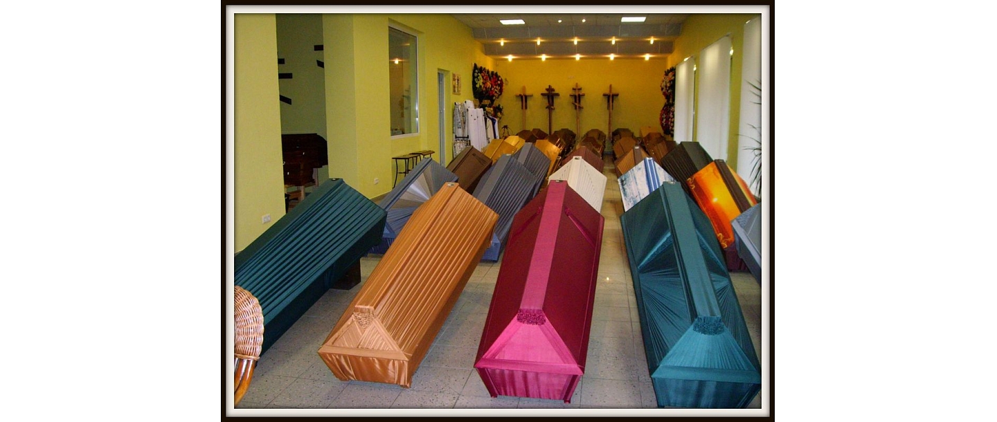 Natural wooden coffins