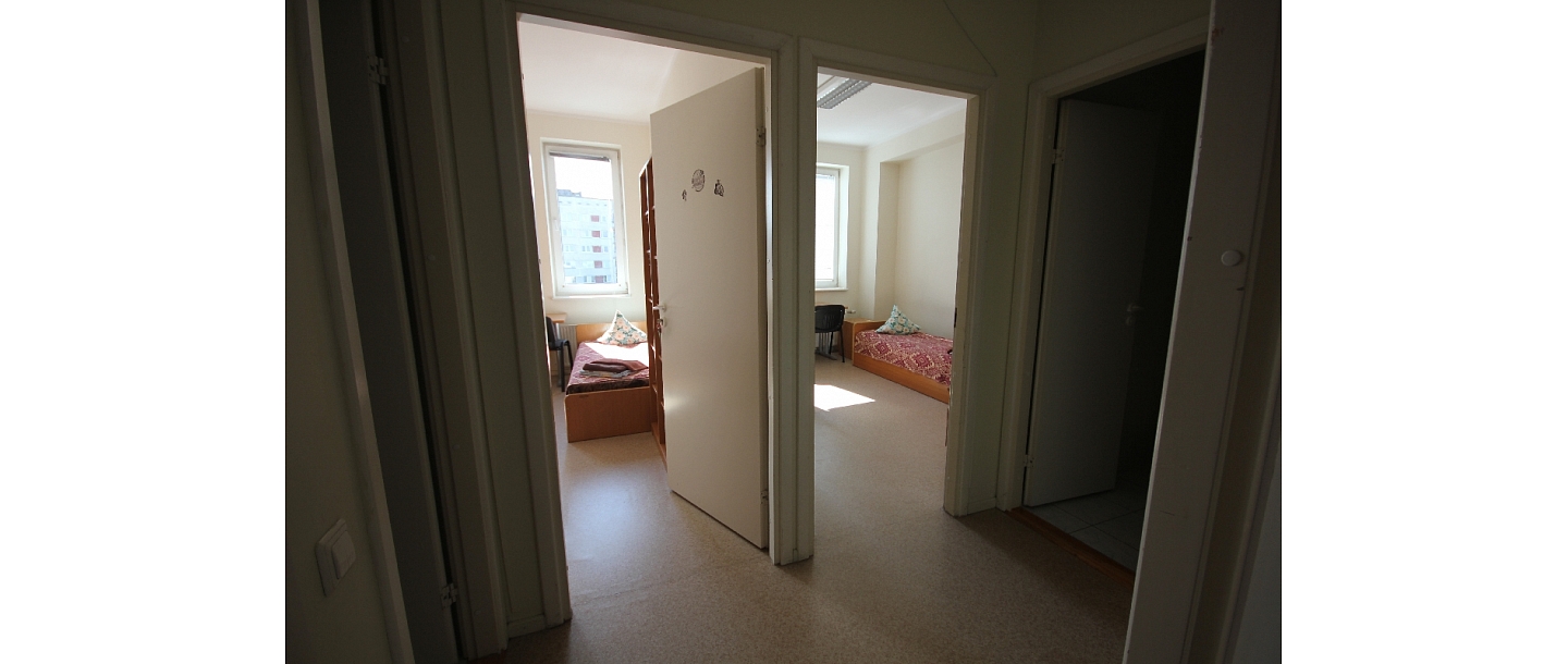Ventspils University College Hotel, quadruple room, WC, shower