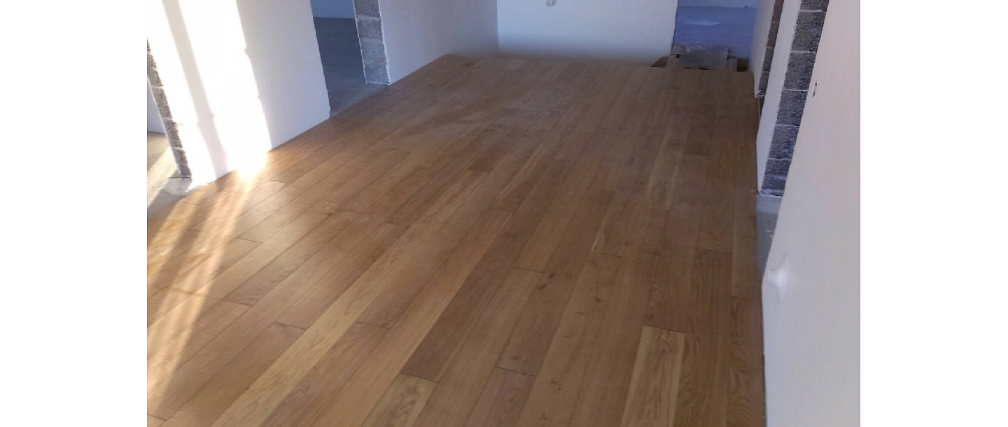 Professional oak and ash wood flooring and parquet laying, restoration, trade. Made in Latvia.