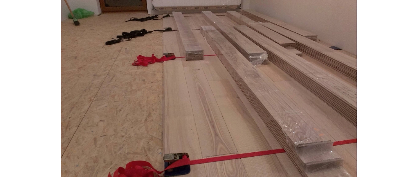 Professional oak and ash wood flooring and parquet laying, restoration, trade. Made in Latvia.