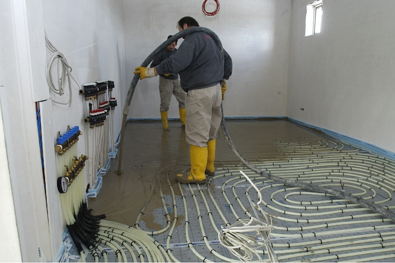 Uponor warm floor laying Tacker