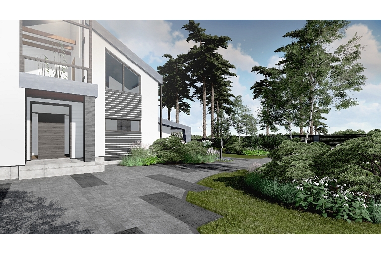 Yard landscaping