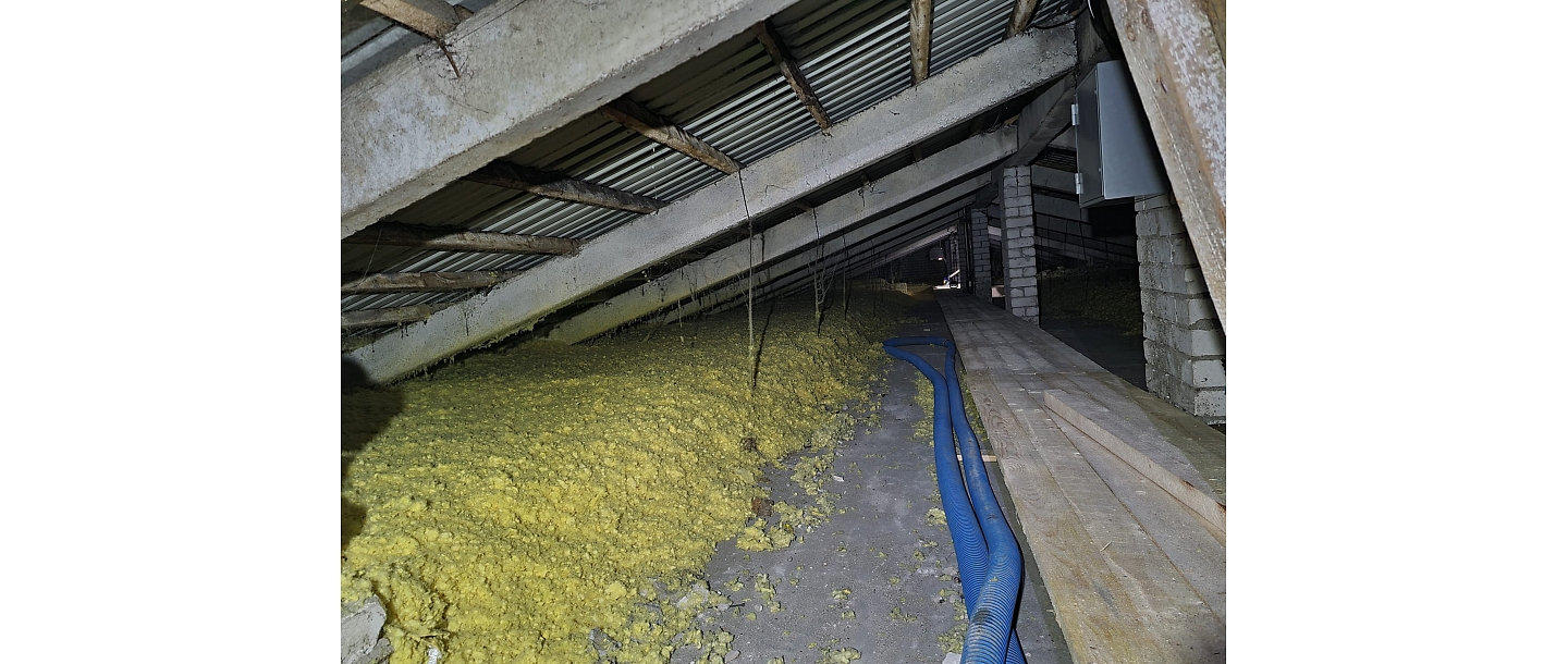 Attic insulation in Talsi with ISOVER KV-041 mineral wool