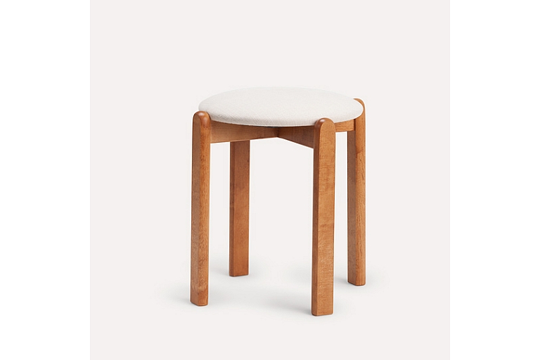 Birch stool SIRU-SOFT