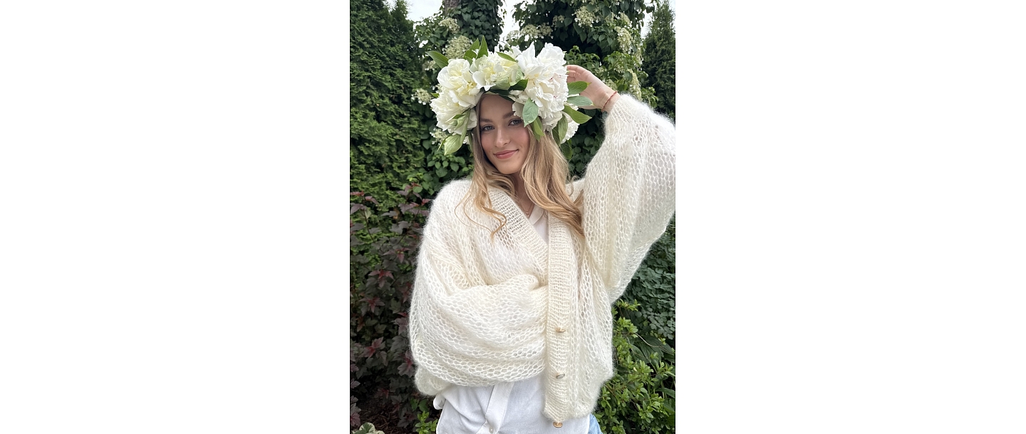 High quality, hand-knitted sweater.