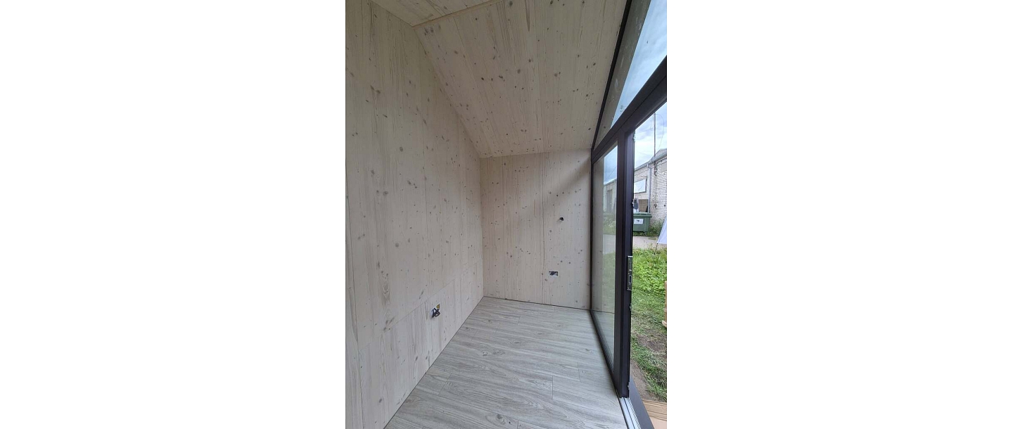 moduļu mājas montāža