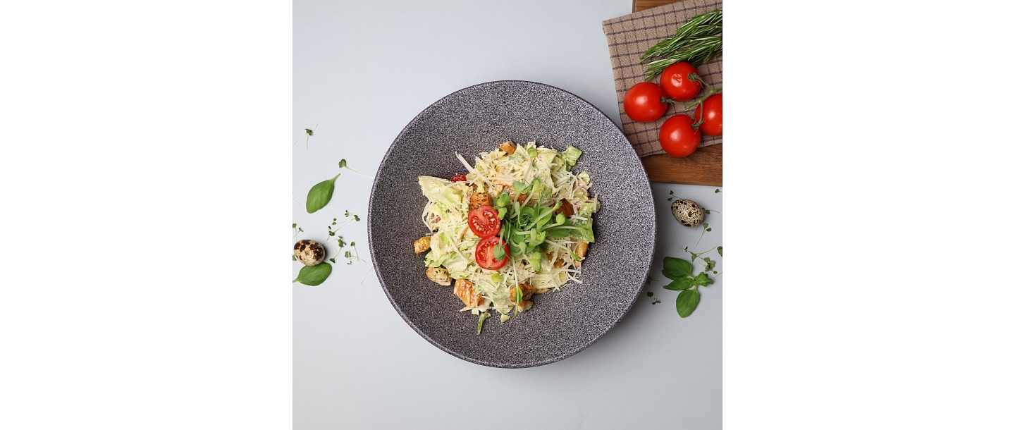 Caesar salad with chicken - suitable for both lunch and dinner, both for dinner