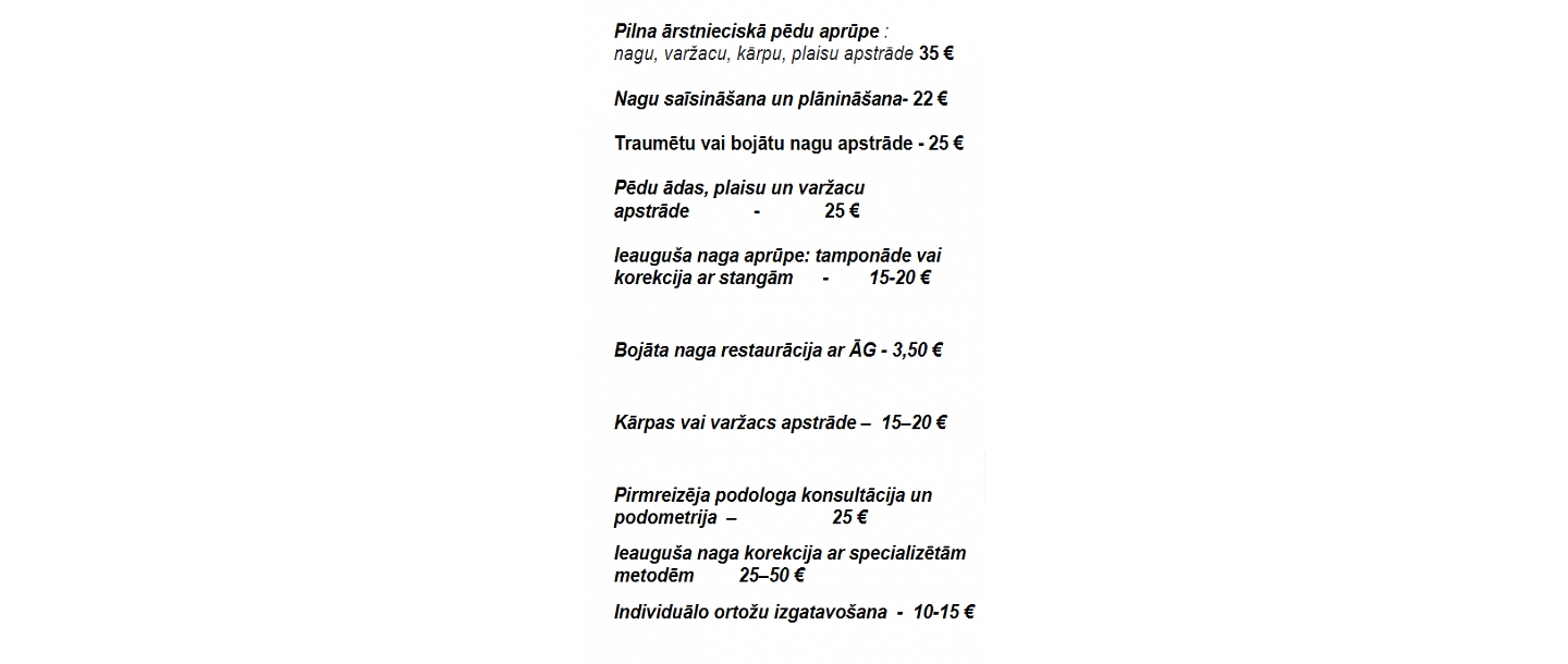 Price list
