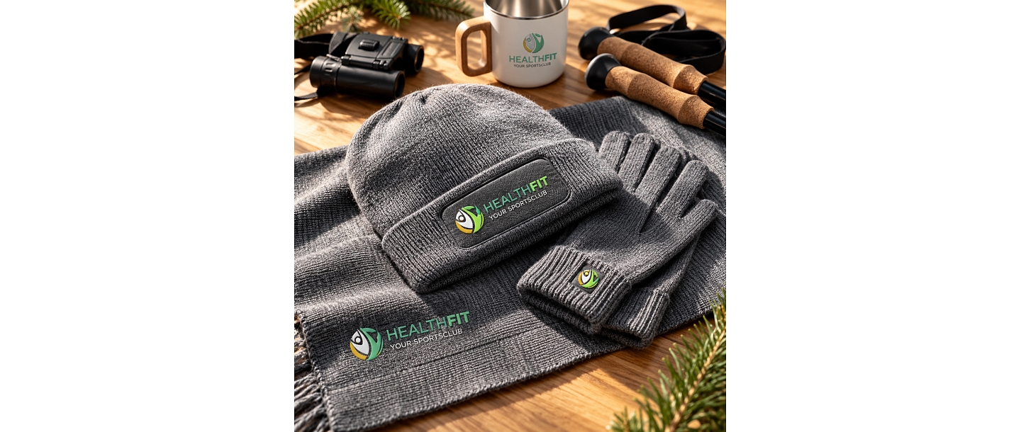 Print on the hat, glove