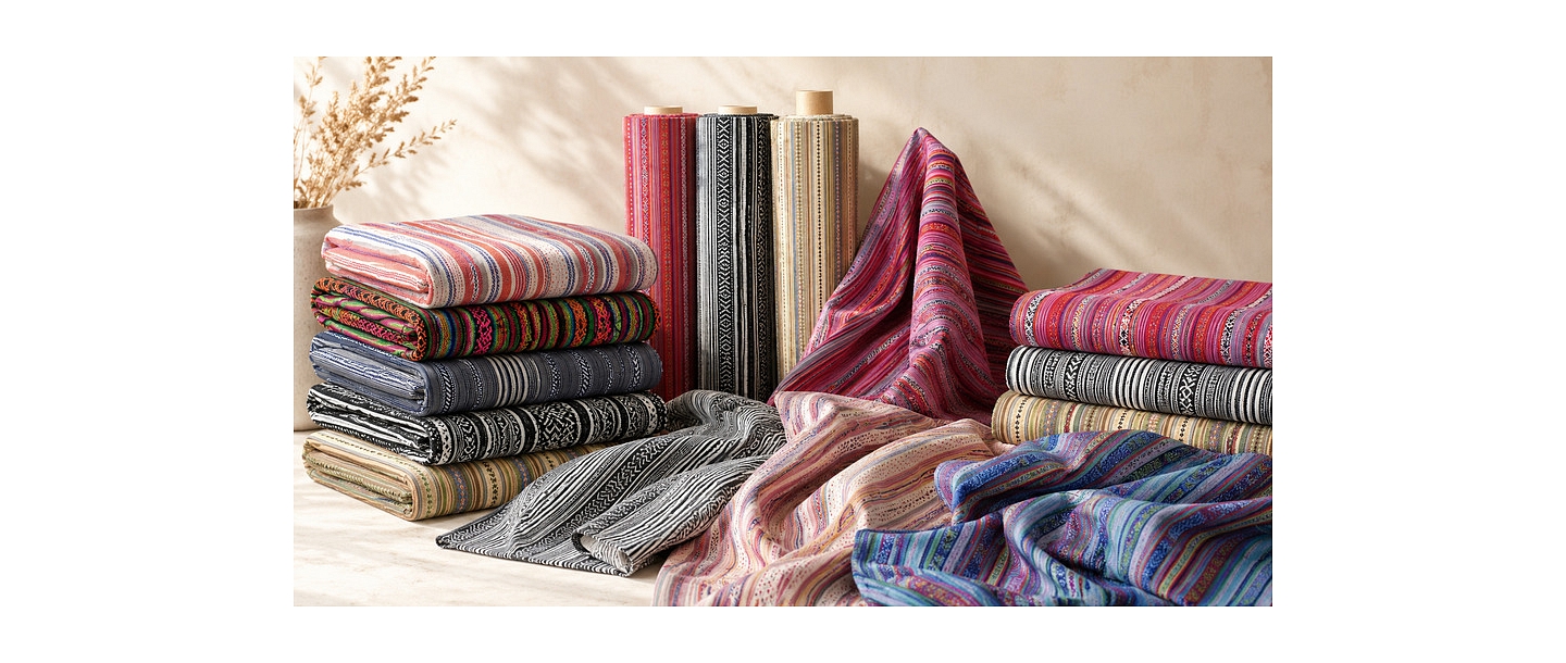 Decorative fabrics with various patterns