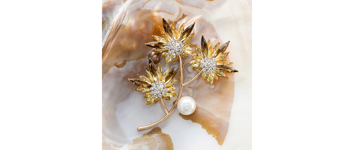 brooches with crystals