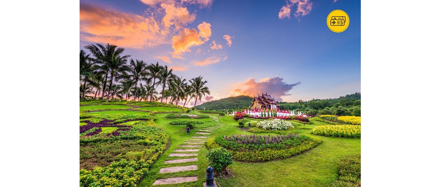 A charming view of Chiang Mai temples, located in a picturesque mountain landscape - one of Thailand&amp;#39;s cultural and historical treasures, a must-see.