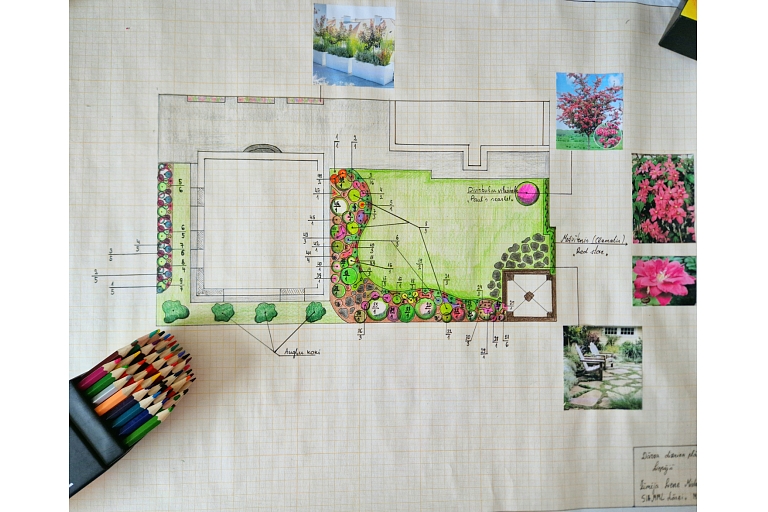 dārza dizaina projekts