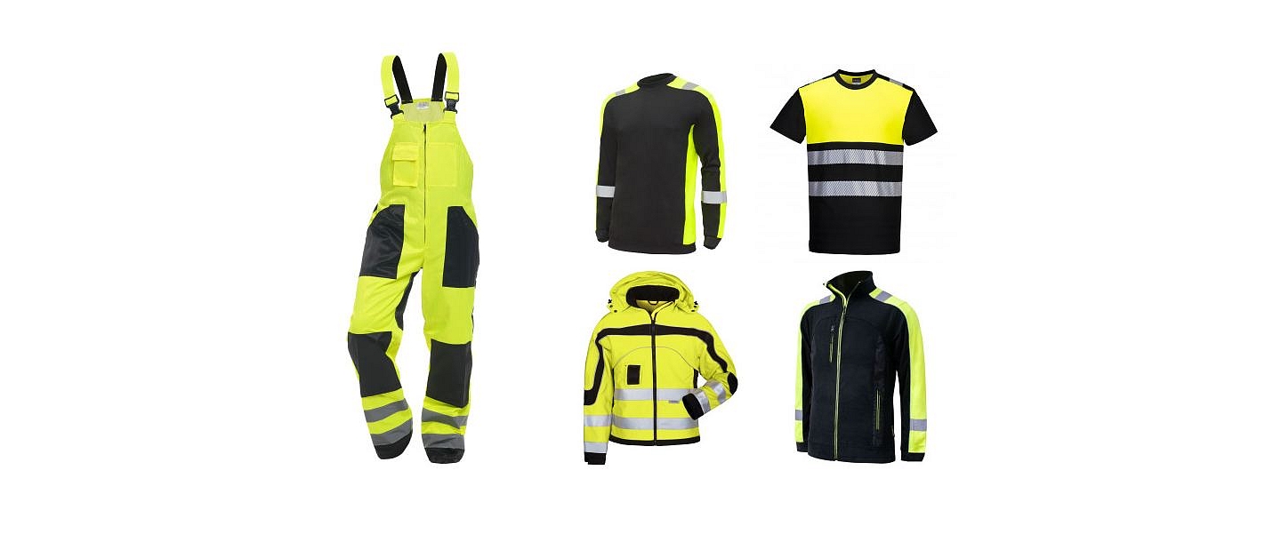 Workwear with reflectors for summer and winter seasons