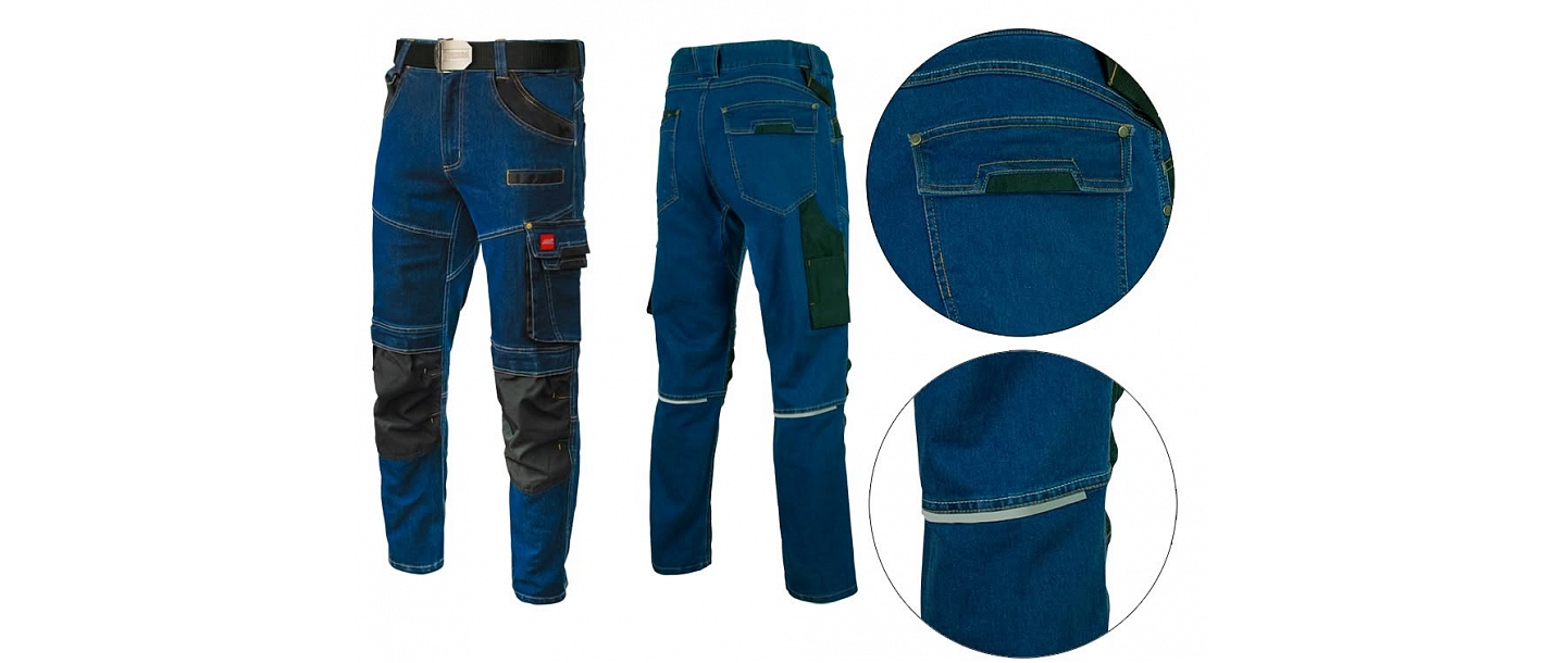 Work jeans with elastane
