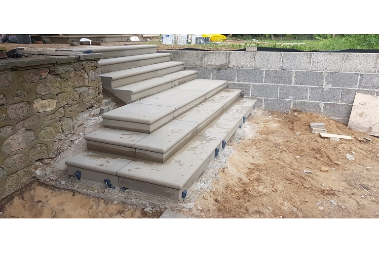 Concrete steps.